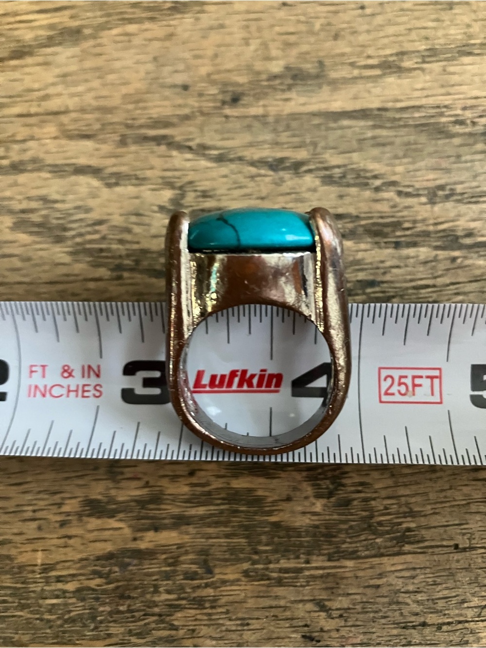 Turquoise Round Statement Ring. - Picture 3 of 7